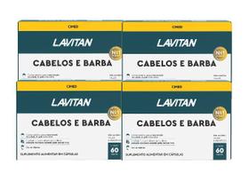 Kit 4x Suplemento Lavitan Cabelos&Barba 60 Cápsulas - Cimed