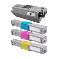 Kit 4x Toner Comp. Okidata C510 C530 Mc361 362 Mc561 B+C+Y+M