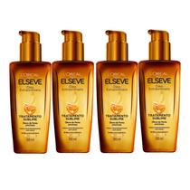 Kit 4x Tratamento Óleo Extraordinário Elseve LOréal Paris 100ml Uso Universal Nutrição sem Pesar Sem Frizz Pré Escova - L'Oréal Paris