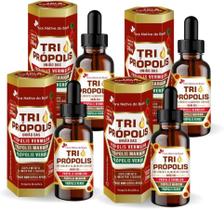 Kit 4x Tri Própolis (Verde, Vermelha e Marrom) Em Gotas 20ml Flora Nativa