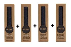 Kit 4x Undergrip Spider Grip De Borracha Beach Tennis Padel Preto