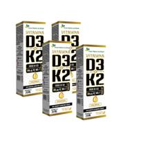 Kit 4x Vitamina D3 2000ui + Vitamina K2 4x20ml Laranja Flora Kit 4x Vitamina D3 2000ui + Vitamina K2 4x20ml Laranja Flora