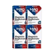 Kit 4x Vitamina Magnésio Bisglicinato 60 cps - HERBAMED