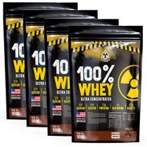 Kit 4x Whey Protein 100% Concentrado (3,6kg) - Chocolate