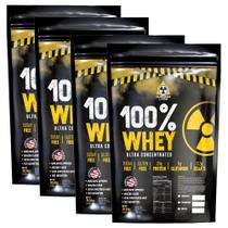 Kit 4X Whey Protein Refil 8Kg Ultra Concentrado Chocolate