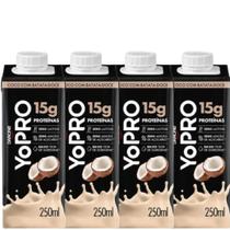 Kit 4x YoPRO bebida láctea UHT 250ml Danone - 15g de proteínas