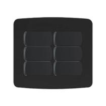 Kit 4x4 6 Interruptor Simples Preto Miluz Schneider S3B72011