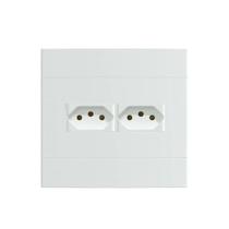 Kit 4x4 Tomada Dupla 10A Branco Fosco Lunare Up Schneider