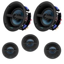 Kit 5.0ch Caixas de embutir Wave Sound 3x WIN150 + 2x WSR150 - Tela Quadrada Branca