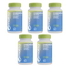 Kit 5 3 Magnésios Inositol 5x60 Cápsulas Maltta Nutrition Especificação:Sem sabor