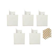 Kit 5/6 Pés para Guarda Roupa Cômoda C/ Parafusos Branco Fox