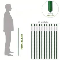 Kit 5 a 10 Tutores hastes bastão de sustentação 60, 75, 90,100 e 120cm para plantas trepadeiras