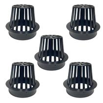 Kit 5 Abacaxi Hemisférico Ralo Anti Folhas 100mm Plástico Calha