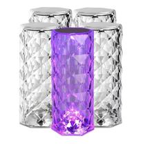 Kit 5 Abajur Led Touch Luminaria Cristal Usb C/ Controle 16 Cores Decoracao Rgb
