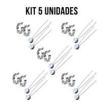 KIT 5 Abraçadeira + 5 Rabicho Lâmpada Tubular T8 LED Fluorescente Bivolt