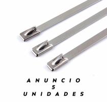 Kit 5 Abraçadeira Zip Tie Lacre Inox Termotape 7,9x201mm