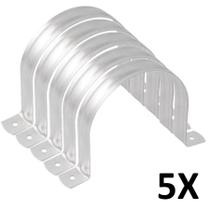 Kit 5 Abraçadeiras De Metal Tipo U 3 Polegadas