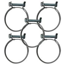 Kit 5 Abraçadeiras Mangote Aço Galvanizado 99x107mm 32mm de Largura Londribor