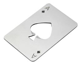 KIT 5 Abridor De Garrafa Inox Forma Carta De Baralho - Bar