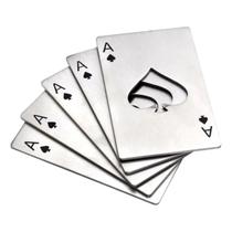 Kit 5 Abridor Garrafa Cerveja Carta Baralho As Espadas Inox