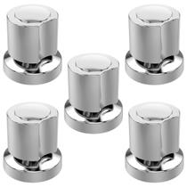 Kit 5 Acabamento de Registro C40 Metal Cromado Base Padrão Deca 16 Estrias Pressão Gaveta Geral