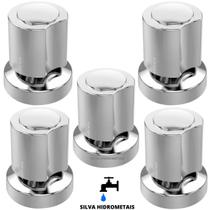 Kit 5 Acabamento Registro Banheiro C-40 ABS CR Padrao Deca Kit 5 Acabamento Registro Banheiro C-40 ABS CR Padrao Deca