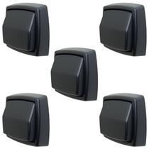 Kit 5 Acabamento Valvula Descarga Deca Hydra Max Abs Preto