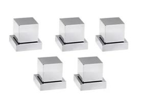 Kit 5 Acabamentos P/ Registro Quadrado 1/2 - 3/4 Padrão Deca