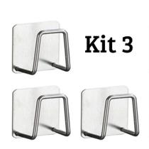 Kit 5 Aço inoxidável Suporte Porta Esponja para bucha de pia Prateleira de cozinha Qualidade