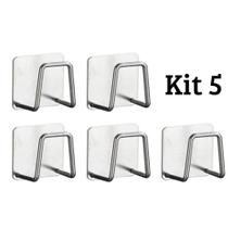 Kit 5 Aço inoxidável Suporte Porta Esponja para bucha de pia Prateleira de cozinha Qualidade Quantidade:Kit 5 unidades (