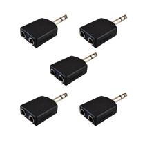 Kit 5 Adaptador 2 P10 Fêmea Stereo Para 1 P10 Macho Estereo Kit 5 Adaptador 2 P10 Fêmea Stereo Para 1 P10 Macho Estereo