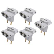 Kit 5 adaptador benjamin comum universal plug 10A, compatível com diversos aparelhos ate 220v