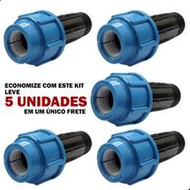 Kit 5 Adaptador Compressão Para Cavalete Predial Pead Rm 20x3 4 Pvc Polierg