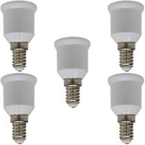 Kit 5 adaptador de receptaculo bocal soquete de e14 para e27