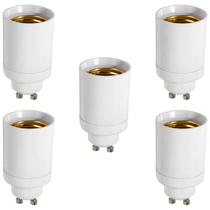 Kit 5 adaptador de receptaculo bocal soquete de gu10 para e27