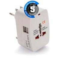 Kit 5 Adaptador Universal de Tomadas com USB