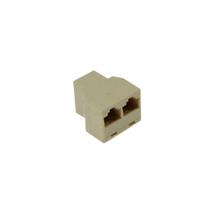 Kit 5 Adaptadores Duplicador Cabo Rede RJ45 Speedlan Bege Plástico e Metal