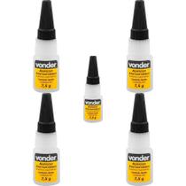 Kit 5 adesivo instantaneo 7,5g vonder