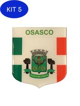Kit 5 Adesivo Resinado Em Escudo Da Bandeira De Osasco - Mundo Das Bandeiras