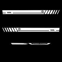 Kit 5 Adesivo Sport Tuning Vw Gol G3 G4 G5 G6 G7 G8 - Branco