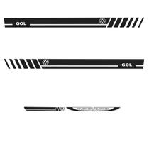 Kit 5 Adesivo Sport Tuning Vw Gol G3 G4 G5 G6 G7 G8 Grafite