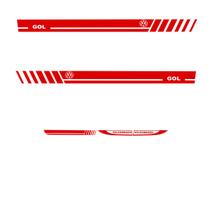 Kit 5 Adesivo Sport Tuning Vw Gol G3 G4 G5 G6 G7 G8 Vermelho
