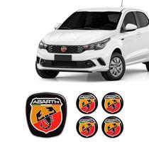 Kit 5 Adesivos Emblemas Abarth Fiat Argo 2017 Até 2020