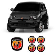 Kit 5 Adesivos Emblemas Abarth Fiat Mobi 2016/2020 Resinado