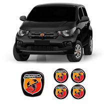 Kit 5 Adesivos Emblemas Abarth Fiat Mobi 2016 Até 2020