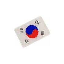Kit 5 Adesivos Resinado Bandeira Coreia do Sul 4x6cm