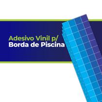 Kit 5 Adesivos Vinil Borda de Piscina Azulejo 03 100cm x 20cm