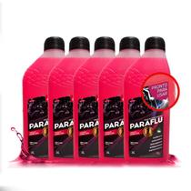 Kit 5 Aditivos Radiador Paraflu Rosa Pronto Para Uso 1 Litro