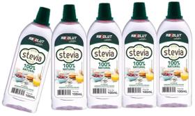 kit 5 Adoçante Dietético Stévia Estévia Estevia 100ml Natural Não Amarga