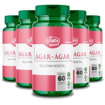 Kit 5 Ágar Ágar Unilife 60 Cápsulas